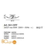 Потолочный светильник IDL Pergamena 361/2PF rovere striato V403/182/6 - Схема