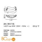 Настенный светильник IDL Pergamena 361/1A rovere striato V401/182/6 - Схема