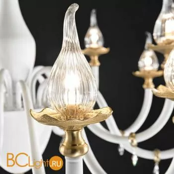 Люстра IDL Poesia 531/10+5 white+gold - Фото 0