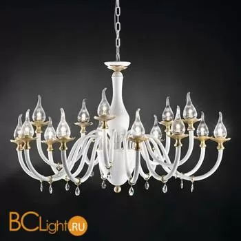 Люстра IDL Poesia 531/10+5 white+gold