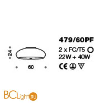 Потолочный светильник IDL Ponza 479/60PF nut - Схема