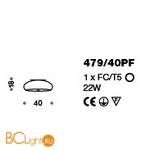 Потолочный светильник IDL Ponza 479/40PF nut - Схема