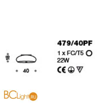 Потолочный светильник IDL Ponza 479/40PF red - Схема