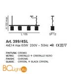 Подвесной светильник IDL Prince 399/4SL Black - Схема