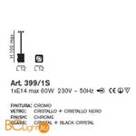 Подвесной светильник IDL Prince 399/1S Black - Схема