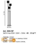 Торшер IDL Prince 399/3P Black - Схема