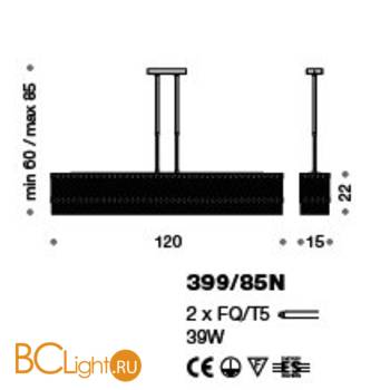 Люстра IDL Prince 399/85N gold - Схема