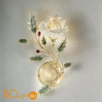 Бра IDL Pungitopo 326/1A Verde floreale V359/184/22