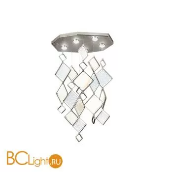 Потолочный светильник IDL Quadrie 565/5PF chrome + transparent with white onyx