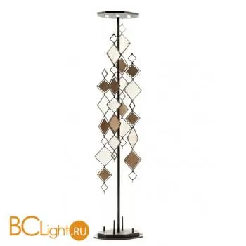 Торшер IDL Quadrie 564/3P black nickel + oak and white onyx