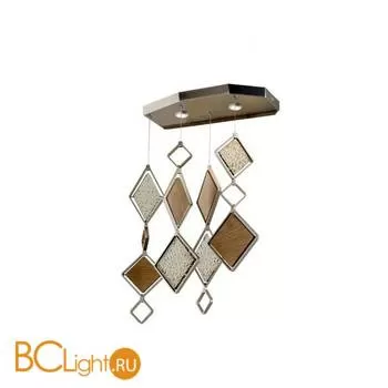Настенный светильник IDL Quadrie 564/2A black nickel + oak and smoke grey