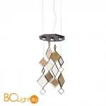 Подвесной светильник IDL Quadrie 565/4 matt black nickel + oak wood and transparent