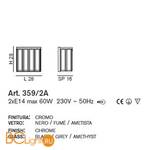 Бра IDL Roma 359/2A CHROME BLACK - Схема