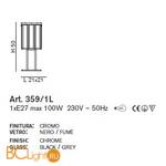 Настольная лампа IDL Roma 359/1L chrome / smoke grey with engraving - Схема