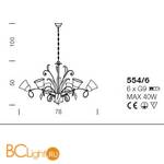 Люстра IDL Rose 554/6 Camus - Схема