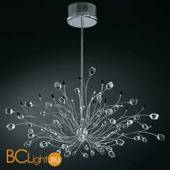 Люстра IDL Rosetta 324/20S Chrome Clear roses/Black prisms