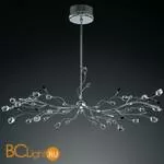 Люстра IDL Rosetta 325/10S Chrome Clear roses/Black prisms