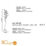 Торшер IDL Rosetta 325/9P Black nickel Clear roses/Clear prisms - Схема