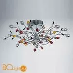 Потолочный светильник IDL Rosetta 324/10PF Chrome Color roses/Black prisms