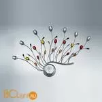 Настенный светильник IDL Rosetta 325/6A Chrome Color roses/Black prisms