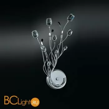 Бра IDL Rosetta 325/3A Chrome Clear roses/Black prisms