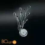 Бра IDL Rosetta 325/3A Chrome Clear roses/Black prisms