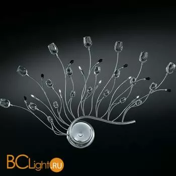 Бра IDL Rosetta 325/6A Chrome Clear roses/Black prisms