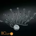 Бра IDL Rosetta 325/6A Chrome Clear roses/Black prisms