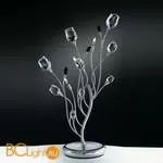 Настольная лампа IDL Rosetta 325/3L Chrome Clear roses/Black prisms