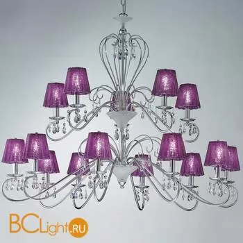 Люстра IDL Rossella 301/10+5 Chrome purple crystal