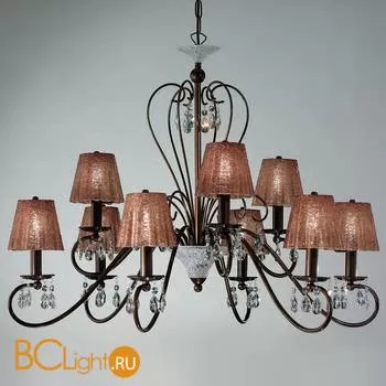 Люстра IDL Rossella 301/6+3 Polished brown V330/165/11