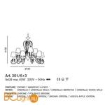 Люстра IDL Rossella 301/6+3 Chrome crystal - Схема