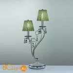 Настольная лампа IDL Rossella 301/2L Chrome green apple crystal