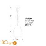 Подвесной светильник IDL Saba 580/1SM black leaf - Схема