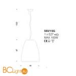 Подвесной светильник IDL Saba 580/1SG rusty - Схема