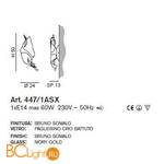 Бра IDL Scudo 447/1A IVORY GOLD - Схема