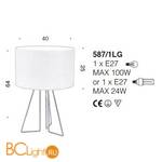 Настольная лампа IDL Seventy 587/1LG steel light jute - Схема