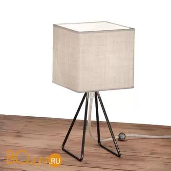 Настольная лампа IDL Seventy 589/1L black nickel light jute