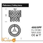 Потолочный светильник IDL Sofia 488/8PF Chrome+White - Схема