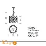 Подвесной светильник IDL Sofia 488/3 Chrome+black - Схема