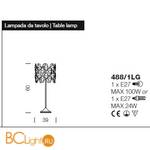 Настольная лампа IDL Sofia 488/1LG Chrome+black - Схема