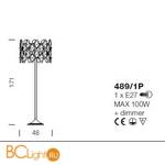 Торшер IDL Sofia 489/1P Chrome+White - Схема