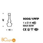 Потолочный светильник IDL Sorrento 9006/1PFP - Схема