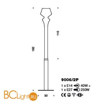 Торшер IDL Sorrento 9006/2P - Схема