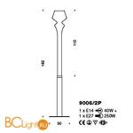 Торшер IDL Sorrento 9006/2P - Схема