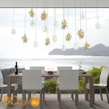 Потолочный светильник IDL Stardust 608SR/10+8 light gold + transparent and light gold - Фото 0