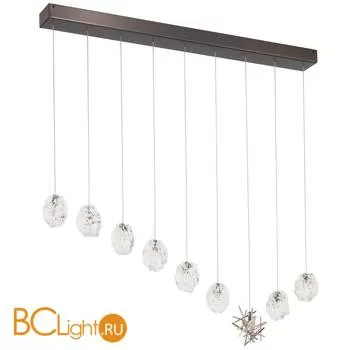 Потолочный светильник IDL Stardust 608/8+1SL brushed matt black nickel + transparent and pure steel