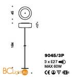 Торшер IDL Tiffany 9044/3P - Схема