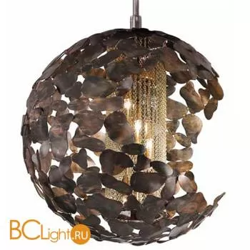 Потолочный светильник IDL Twister 509/6 brown corten with light gold chains