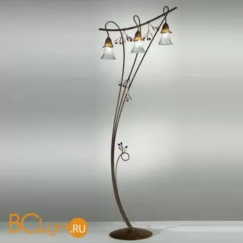 Торшер IDL Ulivo 304/3P AMBER CRYSTAL GLASS